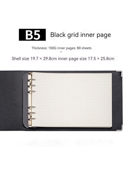 D1 B5 Yatay Gevşek Yaprak Defter Not Defteri Yumuşak Deri Plan Kitabı Cornell Not Defteri Yaratıcı Zihin Haritası Dizüstü Hediye Ofis Malzemeleri (Yurt Dışından)