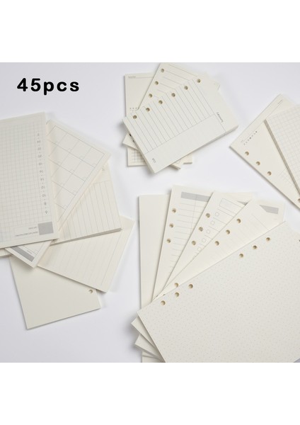 Izgara A5 45 Parça A5 A6 A7 6 Halkalı Gevşek Yaprak Defter Dolum Ciltleyici Iç Sayfa Bütçe Haftalık Aylık Yapılacaklar Çizgisi Nokta Izgara Kağıt Kırtasiye (Yurt Dışından) fırsatları