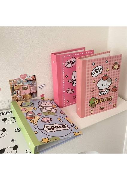 A5 Kapak Kawaii A5 Bağlayıcı Kitap Defter Fotocard Toplamak Idol Albümü Günlük Kağıt Kapak Değiştirilebilir Kartpostallar Depolama Okul Kırtasiye (Yurt Dışından)