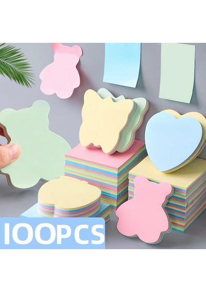 BEARS100SHEETS 100 Sayfa Yaratıcı Renkli Kendinden Yapışkanlı Not Defteri Öğrenci Profesyonel Not Kağıdı (Yurt Dışından) fiyatları
