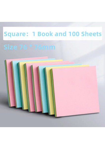 BEARS100SHEETS 100 Sayfa Yaratıcı Renkli Kendinden Yapışkanlı Not Defteri Öğrenci Profesyonel Not Kağıdı (Yurt Dışından) fırsatları