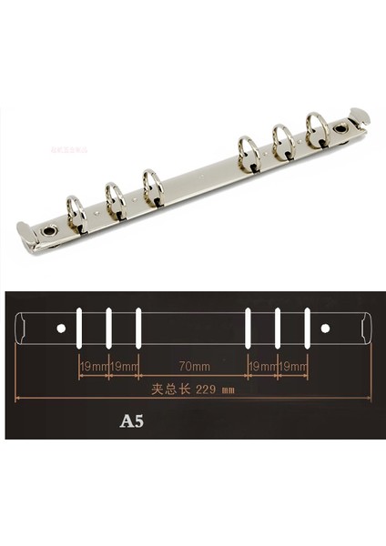 A5 6 Yüzük 20MM Gümüş Siyah 25MM 10 Parça Dıy Klips Mekanik, 6 4 9 Telli Bağlama Mekanizması, 280=285, A4 B5 A5 A6 A7 (Yurt Dışından)