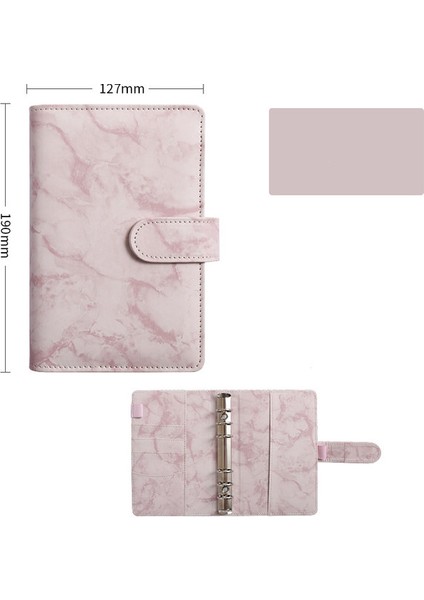 Pembe A6 2023 Yeni A6 Mermer Pu Ciltli Defter Dıy Ciltli Defter Kapağı Günlüğü Gündem Planlayıcısı Kağıt Kapak Okul Kırtasiye (Yurt Dışından)