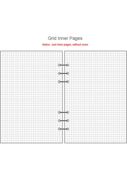 Sadece Izgara A6 Günlüğü 2023 A7 A6 A5 Şeffaf Gevşek Yaprak Bağlayıcı Defter Iç Çekirdek Kapak Not Defteri Dergisi Planlayıcısı Ofis Kırtasiye Malzemeleri (Yurt Dışından)