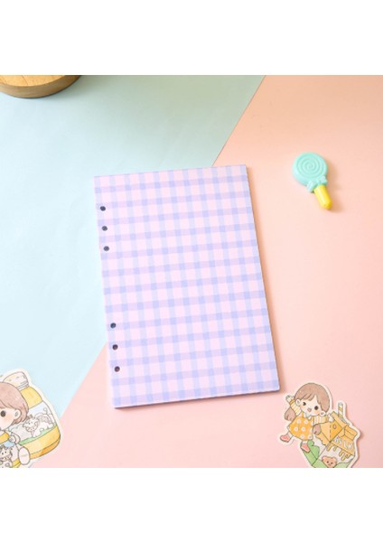 Mavi A6 Batik Renk Değişimi Renk Gevşek Yaprak Defter 8 Adet Fermuarlı Cep, Bağlayıcı Bütçe Planlayıcısı Organizatör (Yurt Dışından)
