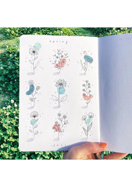 Matcha Rengi 180GSM Bambu Kağıdı 180GSM Noktalı Defter Nokta Izgara Dergisi Suluboya Eskiz Defteri Kalınlaşmak Bambu Kağıdı 160 Sayfa 5X5MM Su Geçirmez Kumaş Ciltli (Yurt Dışından)