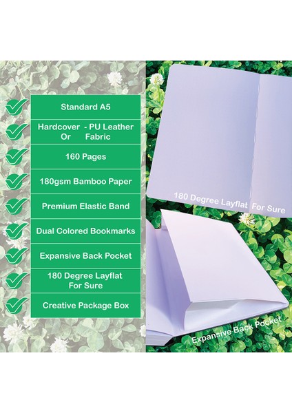 Matcha Rengi 180GSM Bambu Kağıdı 180GSM Noktalı Defter Nokta Izgara Dergisi Suluboya Eskiz Defteri Kalınlaşmak Bambu Kağıdı 160 Sayfa 5X5MM Su Geçirmez Kumaş Ciltli (Yurt Dışından)