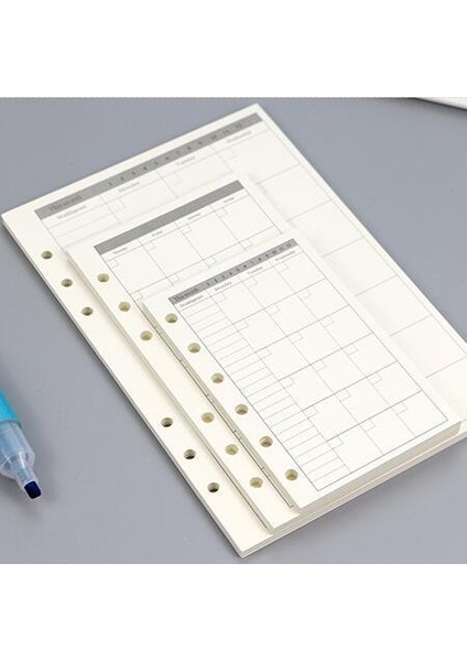 Aylık Planlayıcı A5 45 Yaprak Iş A5 A6 Gevşek Yaprak Defter Dolum Spiral Ciltleme Dizini Iç Sayfa Aylık Haftalık Yapılacaklar Listesi Kağıt Kırtasiye (Yurt Dışından)