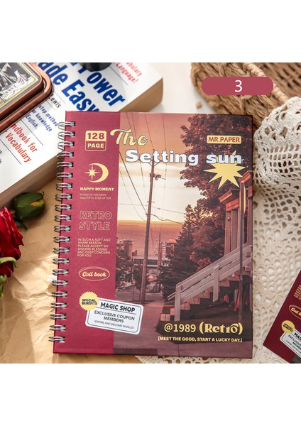 S19670-3 Mr.paper 4 Tasarım Ins Tarzı Defter Bobin Kitap Retro El Yazısı Defter Planlayıcısı Okul Malzemeleri Kore Kırtasiye Dergileri (Yurt Dışından)