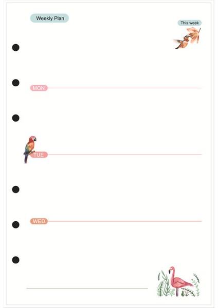 Haftalık Planlayıcı A5 Toplam 45 Sayfa 45 Sayfa Kawaii A5 A6 Gevşek Yaprak Defter Kağıdı Dolum Spiral Ciltleyici Dizin Iç Sayfalar Aylık Haftalık Günlük Planlayıcı Gündem A7 (Yurt Dışından)