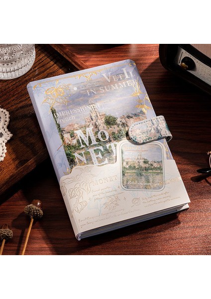 Mavi Yağlıboya Dizüstü Hediye Kutu Seti Ciltli Manyetik Toka Dizüstü Günlüğü Kitap Dergiler Planlayıcısı Kawaii Kırtasiye (Yurt Dışından)