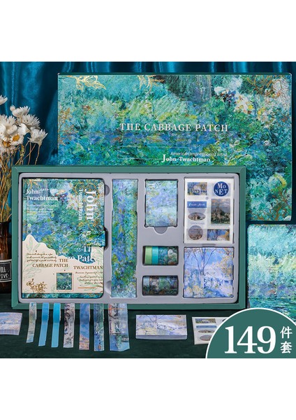 Mavi Yağlıboya Dizüstü Hediye Kutu Seti Ciltli Manyetik Toka Dizüstü Günlüğü Kitap Dergiler Planlayıcısı Kawaii Kırtasiye (Yurt Dışından) modelleri