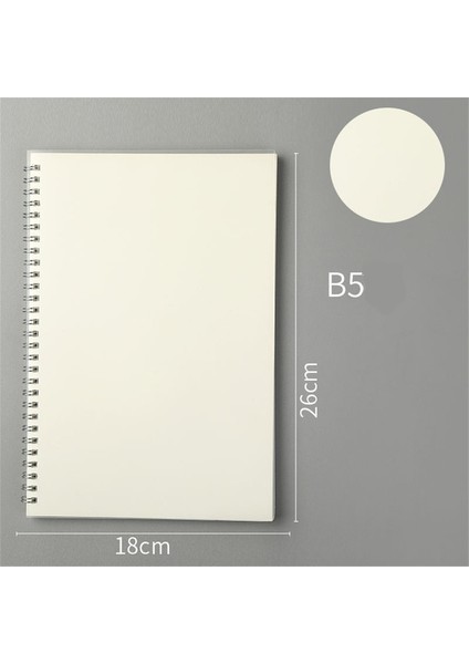 B5 Boş A5 A4 B5 Spiral Kitap Bobin Defter Dergisi Malzemeleri Yapılacaklar Astarlı Boş Izgara Kağıt Günlüğü Eskiz Defteri Okul Malzemeleri Kırtasiye (Yurt Dışından)