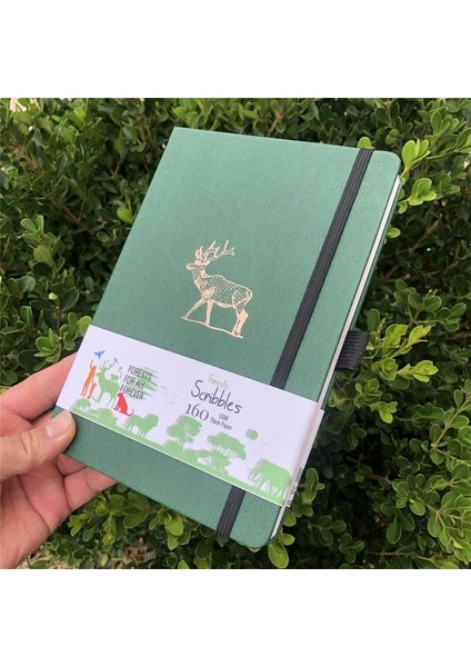 Geyik 160 Numaralı Sayfa Buke 5X5MM Günlük Nokta Gird Defter 160 Sayfa, Boyut 5.7x8.2 Inç, 160GSM Ultra Kalın Bambu Kağıt Dıy Bujo Planlayıcısı (Yurt Dışından)