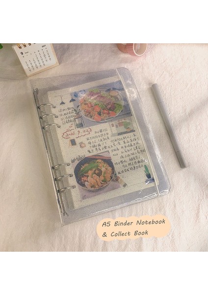 Dolum Kağıdı-Boş A5 Sharkbang A5 Glitter Ciltli Defter Fotoğraf Organizatör Gevşek Yaprak Günlüğü Mermi Pp Kollu Kitap Dergisi Gündemi Kırtasiye Toplayın (Yurt Dışından) fiyatları