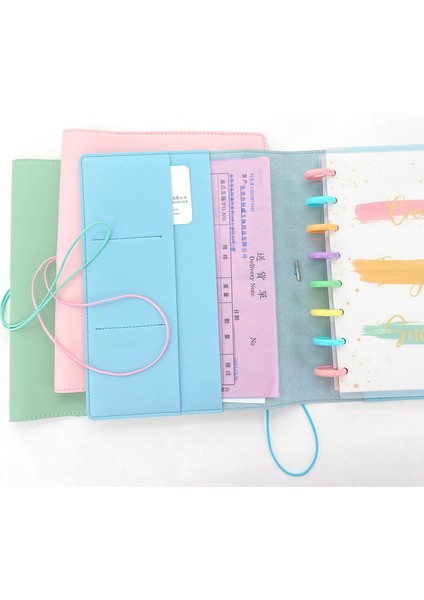 Sadece Siyah Kapak A5 2022 Program Planlayıcısı Acıbadem Kurabiyesi Renkli Pvc Yumuşak Deri Not Defteri Koruyucu Set Junior A5 Defter Küçük Yaratıcı Defter Kapağı (Yurt Dışından)