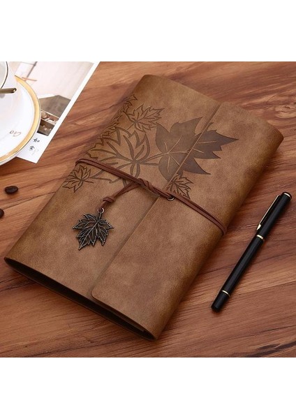 Açık Kahverengi A7 145X100MM A7/a6/a5 Gezginler Vintage Dizüstü Pu Deri Boş Kraft Günlüğü Not Defteri Dergisi Eskiz Defteri Kırtasiye Okul Ofis Malzemeleri (Yurt Dışından)