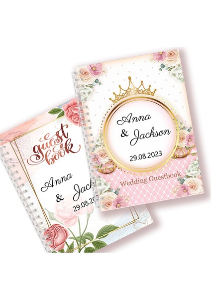 Stil 1 Isimleri Özelleştir Tarih A5 Spiral Defter Özel Isimler Tarih Kişiselleştirilmiş Imza Düğün Ziyaretçi Defteri Alternatif Ziyaretçi Defterini Özelleştir Mariage Resepsiyonu (Yurt Dışından) fırsatları
