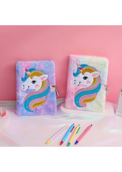 Mor A5 Peluş Dizüstü Kilitli Sevimli Köpek Dergisi A5 Günlüğü Unicorn Planlayıcısı Organizatör Kawaii Okula Dönüş Not Defteri Kore Eskiz Defteri (Yurt Dışından) modelleri