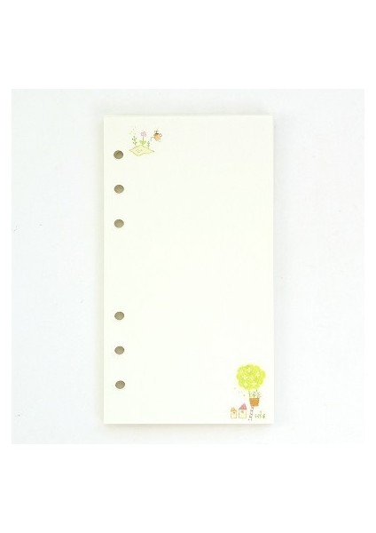 Boş A5 Mınkys Kawaii 45 Sayfa A5 A6 Gevşek Yaprak Defter Kağıdı Dolum Spiral Ciltleme Dizini Iç Sayfa Günlük Aylık Haftalık Gündem Planı (Yurt Dışından)