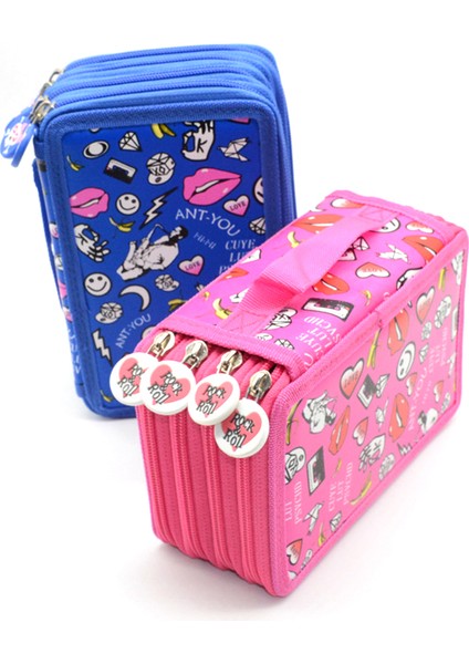 N 72 Delik Kawaii Kalem Kutusu Sanat Kalem Kutusu Büyük Kapasiteli Sevimli Okul Malzemeleri Trousse Kırtasiye Kalem Kutusu Öğrenci Kalem Kutuları (Yurt Dışından)