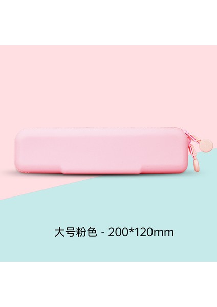 Pembe (Küçük) Kalem Kutusu Silikon Güzel Sadelik Kozmetik Çantası Kalem Kutusu Kırtasiye Kutusu Saklama Çantası Yaratıcı Dly Kalem Kutusu Şeker Renkler (Yurt Dışından)