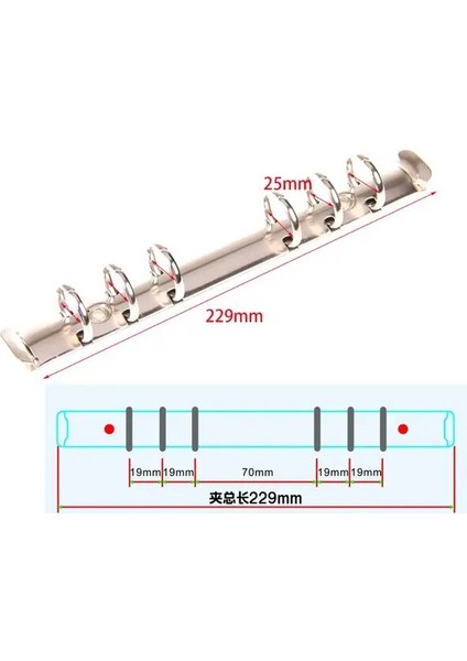 A5 6 Halka 25MM Bronz Siyah 25MM 10 Parça Dıy Klipler Mekanik, 6 4 9 Halka Bağlayıcı Mekanizması, 280=285, A4 B5 A5 A6 A7 (Yurt Dışından)