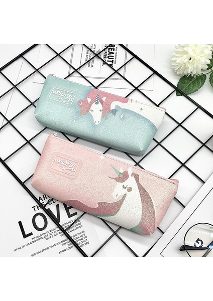 Stil 3 Kalem Kutusu Unicorn Kawaii Estuches Escolares Kalem Kılıfı Glitter Astuccio Kırtasiye Trousse Scolaire Kızlar Için Kalem Kutuları (Yurt Dışından) modelleri