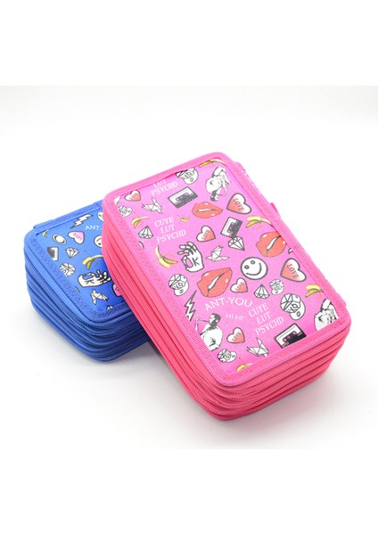 N 72 Delik Kawaii Kalem Kutusu Sanat Kalem Kutusu Büyük Kapasiteli Sevimli Okul Malzemeleri Trousse Kırtasiye Kalem Kutusu Öğrenci Kalem Kutuları (Yurt Dışından)