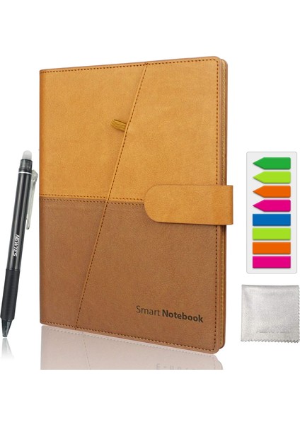 Yeşil-Siyah A5 Dropshipping Akıllı Silinebilir Defter Deri Kağıt Yeniden Kullanılabilir Wirebound Notebook Bulut Depolama Flash Depolama Kalemle Astarlı (Yurt Dışından)