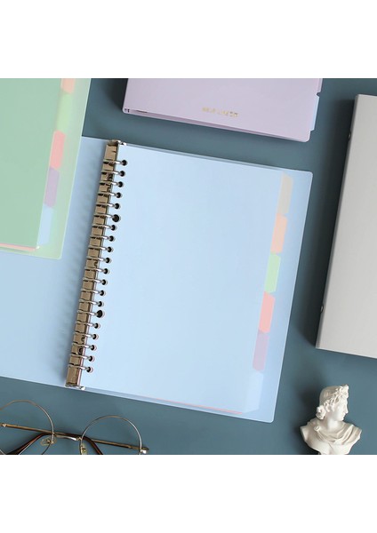 Açık Pembe B5 A5/b5 Morandi Gevşek Yaprak Defter Pvc Kapak Bağlayıcı 60 Sayfa Hattı Doldurulabilir Ofis Okul Dergisi Malzemeleri Kırtasiye (Yurt Dışından) modelleri