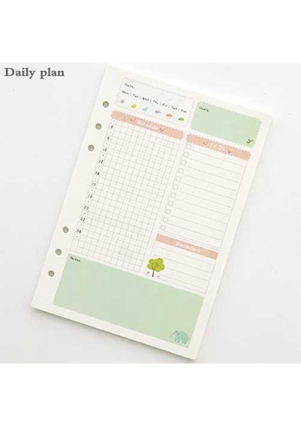 Günlük Plan A5 Sevimli Haftalık Aylık Gündem Planlayıcı Defter Doldurma Kağıtları A5/a6 Renkli Iç Çekirdek Planlayıcı Iç Sayfa Kırtasiye 2022 Yeni (Yurt Dışından)