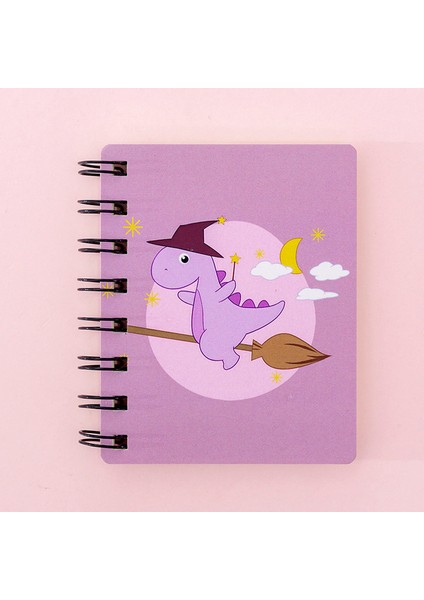 10 Dinozor A7 80 Sayfa Kore A7 Rollover Bobin Dizüstü Öğrenci Taşınabilir Mini Pocketbook Karikatür Not Defteri Ofis Okul Malzemeleri Dergiler Kawaii (Yurt Dışından)