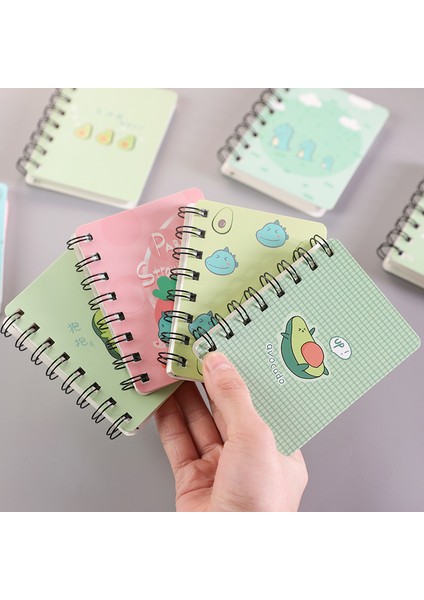 10 Dinozor A7 80 Sayfa Kore A7 Rollover Bobin Dizüstü Öğrenci Taşınabilir Mini Pocketbook Karikatür Not Defteri Ofis Okul Malzemeleri Dergiler Kawaii (Yurt Dışından)