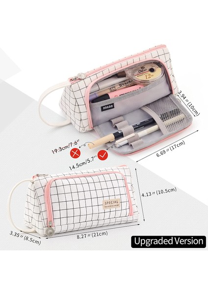 Kadife Pembe Renkli Sevimli Kalem Kutusu Kalem Kutusu Okul Çantası Kawaii Büyük Kapasiteli Kalem Çantası Kalemler Okul Kalem Kutusu Kırtasiye Papeleria (Yurt Dışından) fırsatları