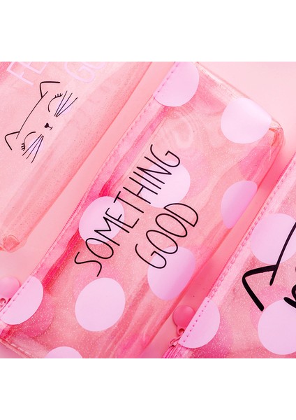 Iyi Bir Sevimli Kawaii Pembe Kedi Kalem Kutusu Okul Malzemeleri Kızlar Için Kırtasiye Hediye Büyük Kalem Çantası Şeffaf Kalem Çantası Okul Araçları (Yurt Dışından) fırsatları