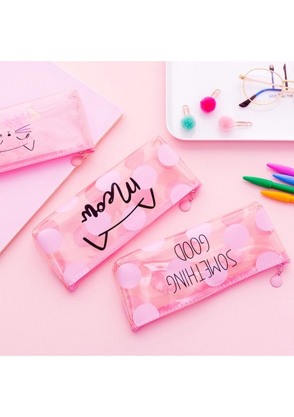 Iyi Bir Sevimli Kawaii Pembe Kedi Kalem Kutusu Okul Malzemeleri Kızlar Için Kırtasiye Hediye Büyük Kalem Çantası Şeffaf Kalem Çantası Okul Araçları (Yurt Dışından) indirimleri