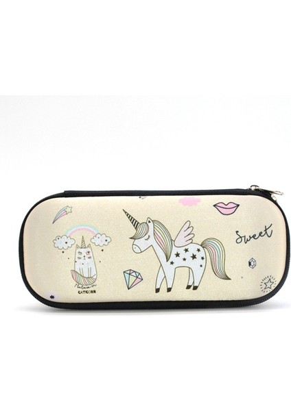 Bej Unicorn Kalem Kutusu Estojo Escola Kalemlik Trousse Scolaire Stylo Kalem Kutusu Estuches Para El Colegio Okul Kalem Kutusu Crayon Licorne (Yurt Dışından)