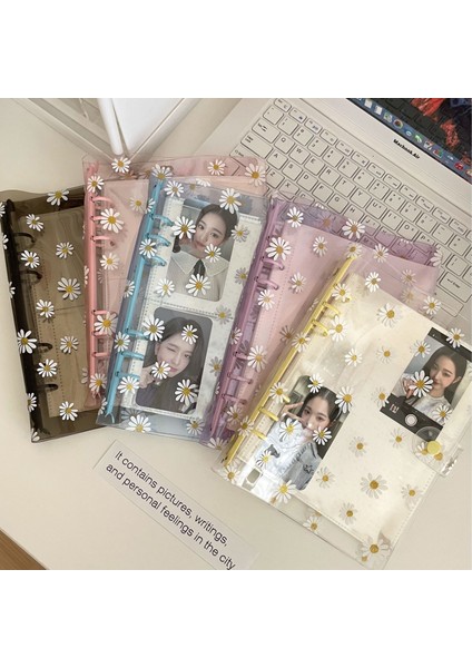 Veri Çantası A7 A7 Şeffaf Siyah Yeşil Papatya Dizüstü Organizatör Bağlayıcı Kapak Dergisi Sketchbook Aksesuarları Günlüğü Ofis Malzemeleri (Yurt Dışından) modelleri