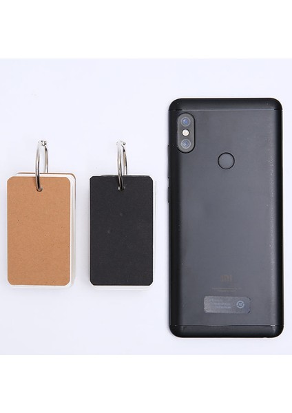 Mavi 100 Adet 100 Adet/kutu El Yazısı Kart Bloknotlar Inek Derisi Renk Kelime Kartı Kawaii Bloknot Boş Kraft Kağıt Sevimli Halka Toka Mektup CARD4X7CM (Yurt Dışından) fırsatları