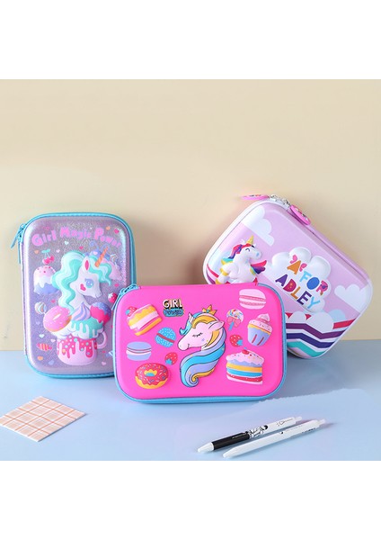 Sevimli Kalem Kutusu Unicorn Kalem Kutusu Kawaii Kırtasiye Kalem Kutusu Trousse Scolaire 3D Kalem Kutusu Okul Malzemeleri Estuche Escolar Sevimli Kalem Kutusu (Yurt Dışından)