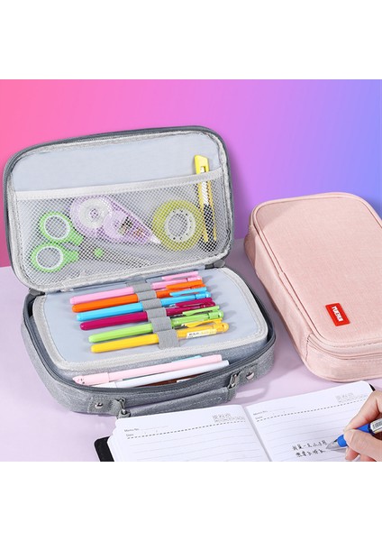 Genişletmek Kalem Kutusu Büyük Kırtasiye Okul Kalem Kutusu Taşınabilir Kalem Kutusu Tuval Trousse Scolaire Kore Ofis Öğrenci Kalem Çantaları (Yurt Dışından) fırsatları