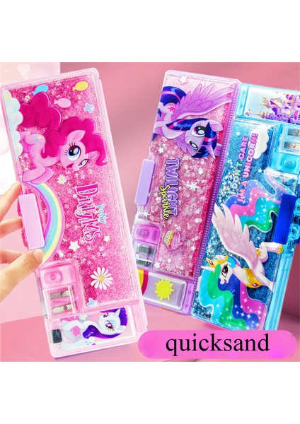 Kalemlik Kalem Kutusu Quicksand Şifre Kalemlikler Unicorn Estuches Escolares Çok Fonksiyonlu Trousse Scolaire Kırtasiye Kalem Kutuları Sevimli (Yurt Dışından) fırsatları