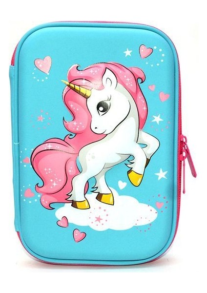 18 Unicorn Kalem Kutusu Sevimli Okul Kalem Kutuları Trousse Scolaire Kalem Kutusu 3D Estuches Escolares Kırtasiye Kawaii Kalem Kutusu (Yurt Dışından)