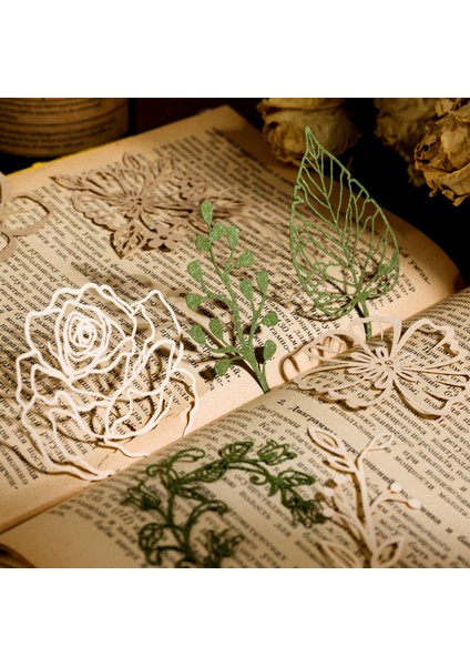 Stil 2 Vintage Çelenk Çiçekler Not Defteri El Yapımı Malzeme Retro Renkli Içi Boş Kağıt Kolaj Deco Kağıt Mermi Günlük Aksesuarları (Yurt Dışından) fiyatları