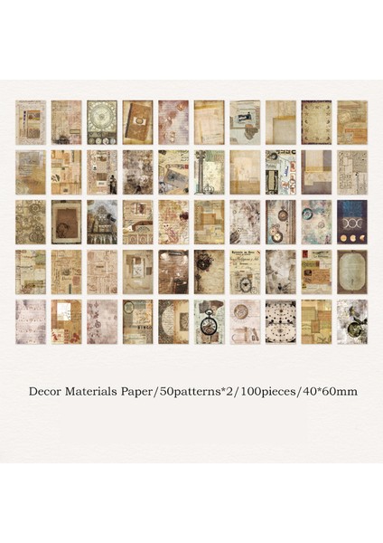 G Journamm 100 Adet/paket Çiçek Malzemeleri Kağıt Mini Kitap Dıy Scrapbooking Sanat Kolaj Fotoğraf Albümü Dekor Önemsiz Günlük Kraft El Işi Kağıdı (Yurt Dışından)