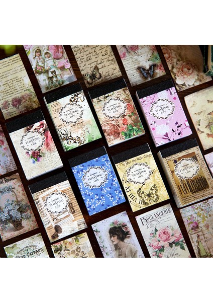 G Journamm 100 Adet/paket Çiçek Malzemeleri Kağıt Mini Kitap Dıy Scrapbooking Sanat Kolaj Fotoğraf Albümü Dekor Önemsiz Günlük Kraft El Işi Kağıdı (Yurt Dışından) fiyatları