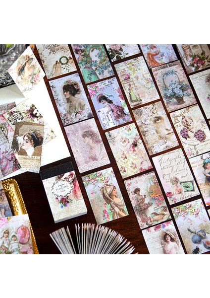 G Journamm 100 Adet/paket Çiçek Malzemeleri Kağıt Mini Kitap Dıy Scrapbooking Sanat Kolaj Fotoğraf Albümü Dekor Önemsiz Günlük Kraft El Işi Kağıdı (Yurt Dışından) indirimleri