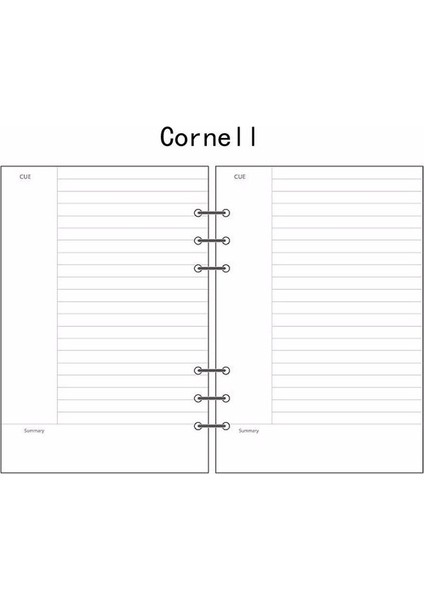 Cornell A6 A5/a6/a7 Gevşek Yaprak Dolum Spiral Ciltleyici Planlayıcısı Günlüğü Ekleme Program Organizatör Planı 45 Sayfa Not Kağıdı 6 Delikli Nokta Izgara (Yurt Dışından)