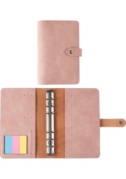Bağlayıcı Muhafazası G A6 Deri Gevşek Yaprak Dolum Defter Kapağı 6 Delikli Bağlayıcı Gevşek Yapraklı Spiral Bağlayıcı Nakit Zarf Tasarruf Para Organizatör Muhafazası (Yurt Dışından)